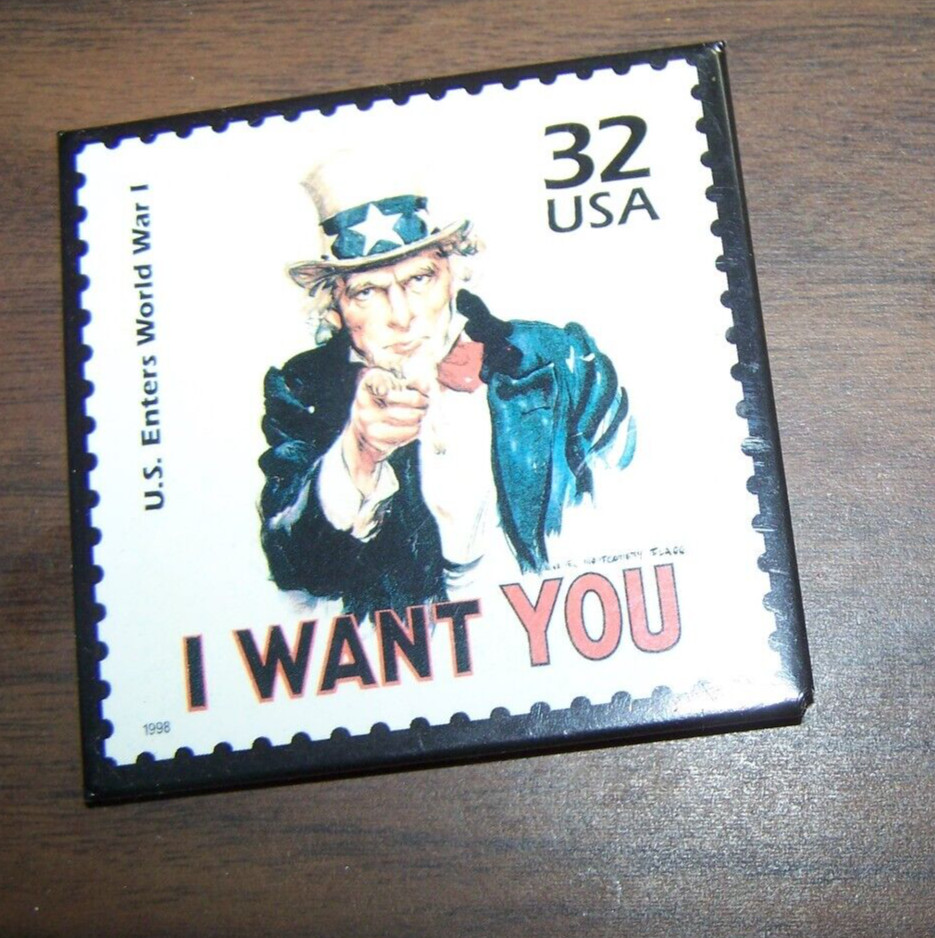 WW1 U.S. RECRUITING POSTER COMMEMORATIVE .32 CENT STAMP MAGNET