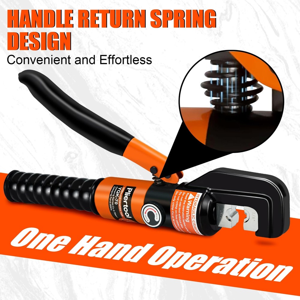 Pliertool 10 Ton Hydraulic Battery Cable Variable, 10ton Crimping Tool