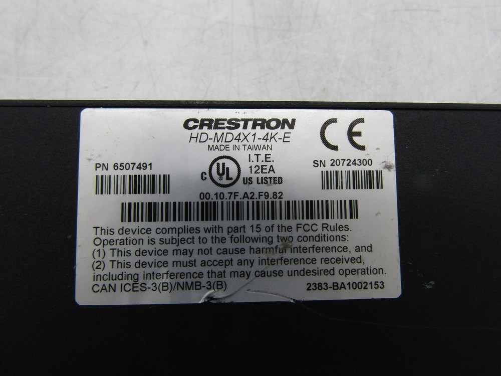 Crestron HD-MD4X1-4K-E HDR Presentation System