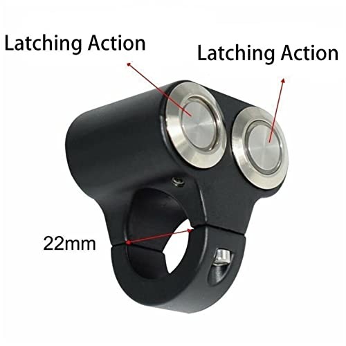 7/8" Motorcycle Handlebar Control Switch Dual Horn Button for Start Kill
