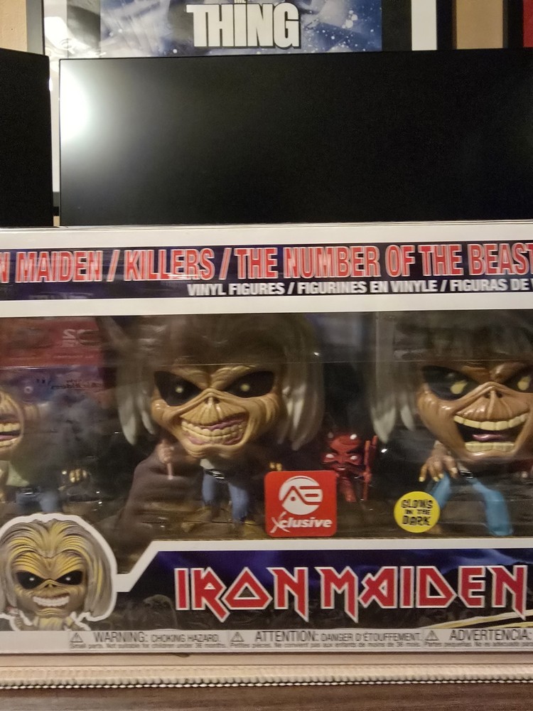 Funko Pop! Rocks Iron Maiden Eddie Vinyl 4 Pack GITD AE Exclusive