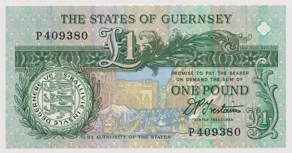 Guernsey 1 pound, year 1991 Banknotes UNC