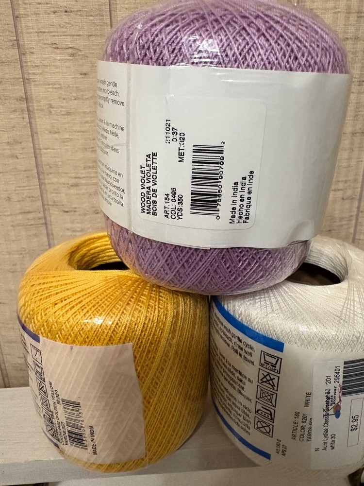 16 Spools of Variety Crochet Thread