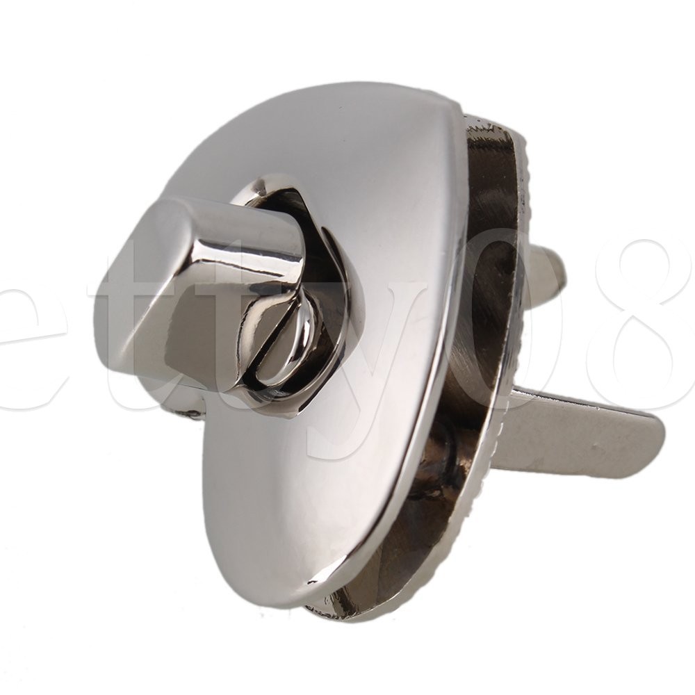 2x Bag Turn Button Latch Closure for DIY Leather Handbag Hardware Accessories