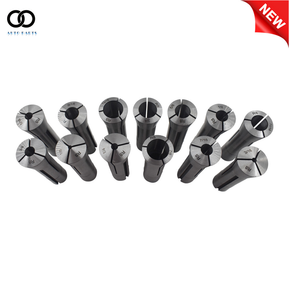 Precision R8 Collet Set 13pc Mill Collets Set – Collets for Mill Machine
