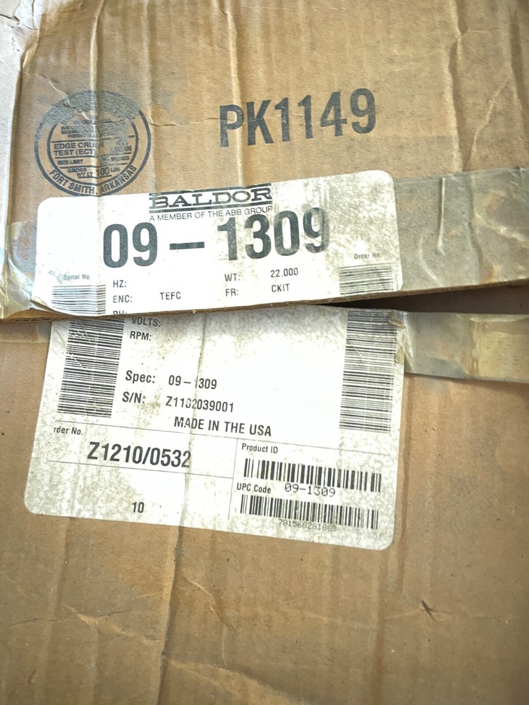 09-1309, Baldor, C-Flange Frame 254/6T