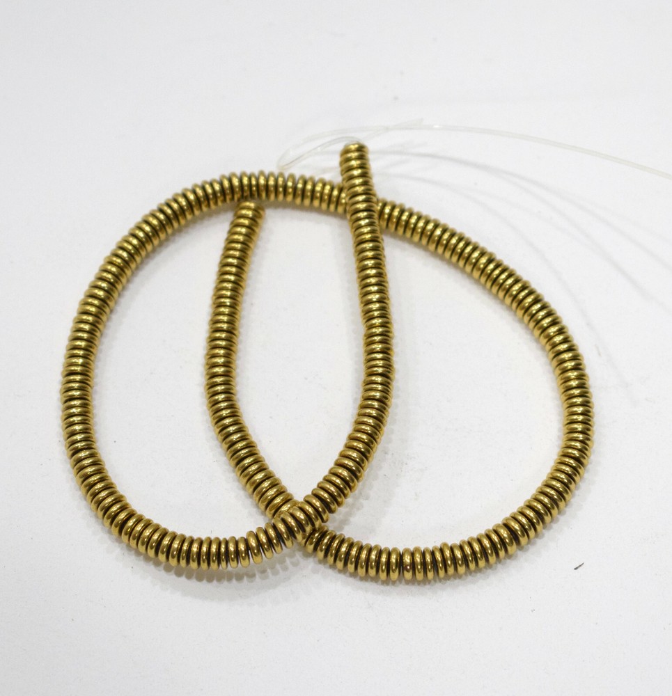 Beads Gold Flat Disc Beads 6-7mm