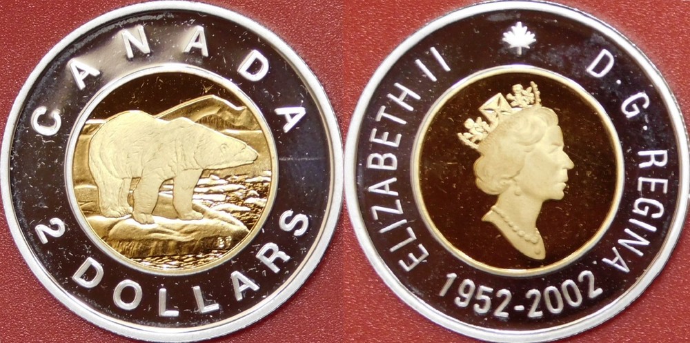 Proof 2002 Canada Silver 2 Dollars From Mint's Set