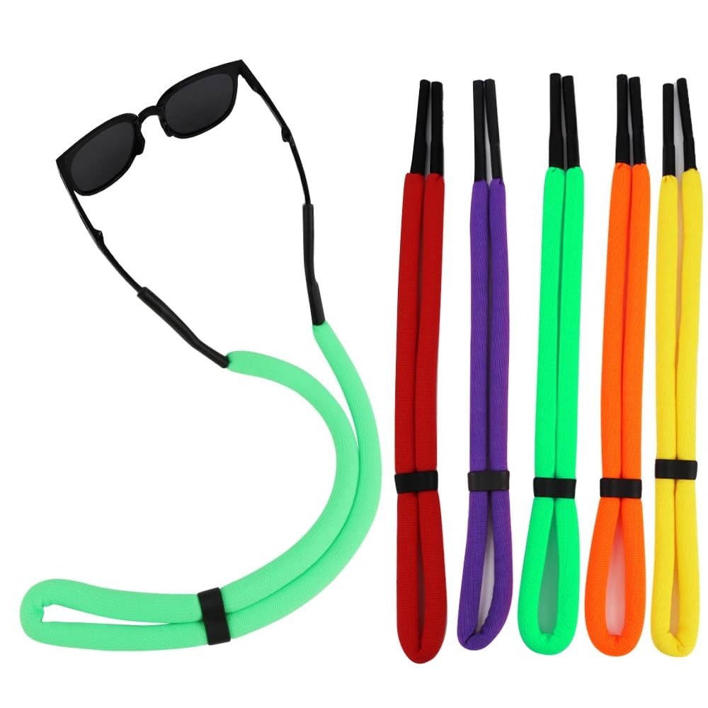 5 Pcs Floating Sunglasses Strap Adjustable Floating Foam Sunglass Glasses Str...