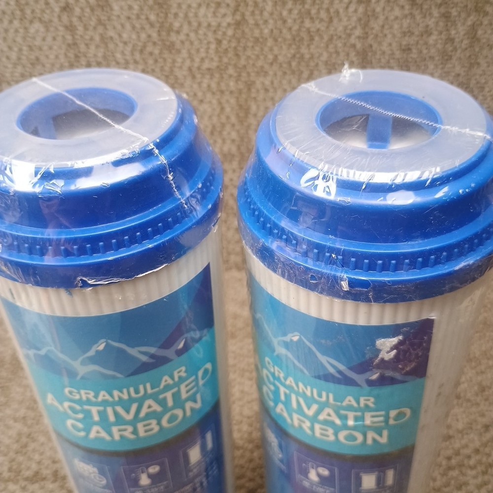 Granular Activated Carbon Filter 9.875 inch x 2.5 inch 2 Pack (READ description)
