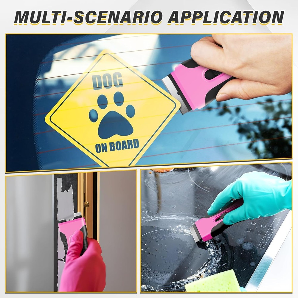 2 Pack Razor Blade Scraper, 10 PCS Spare Razor Blades, Enhanced Razor Scraper