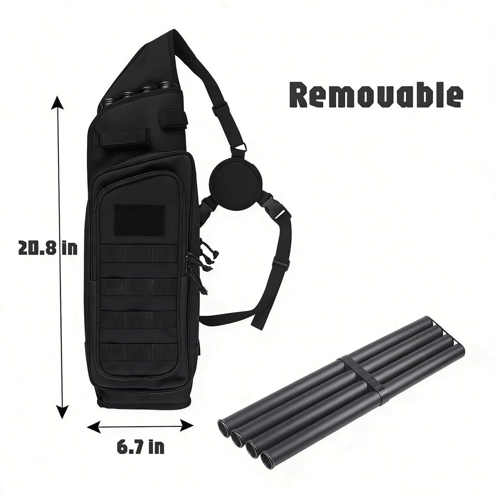 Multi-Function 4-Tubes Back Field Quiver Training Archery Arrow Quiver for Fi...