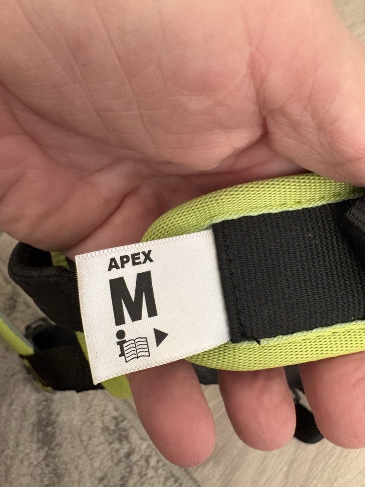 Edlerid Apex Climbing Harness - Medium Neon/Silver