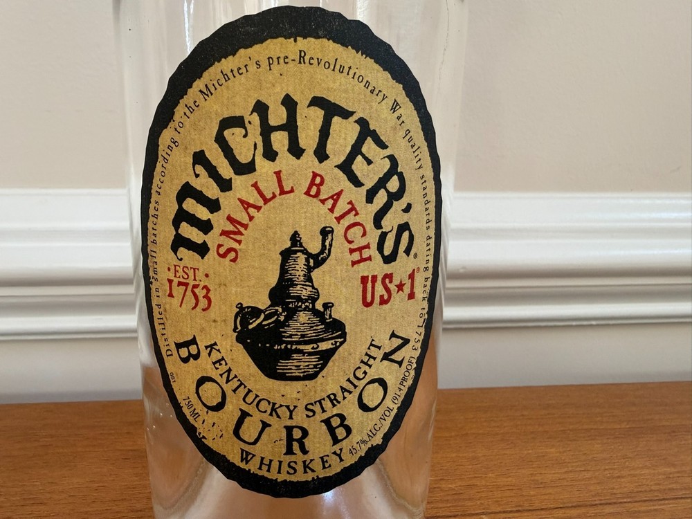 Mcihter's Bourbon Whiskey, 750 ml empty bottle