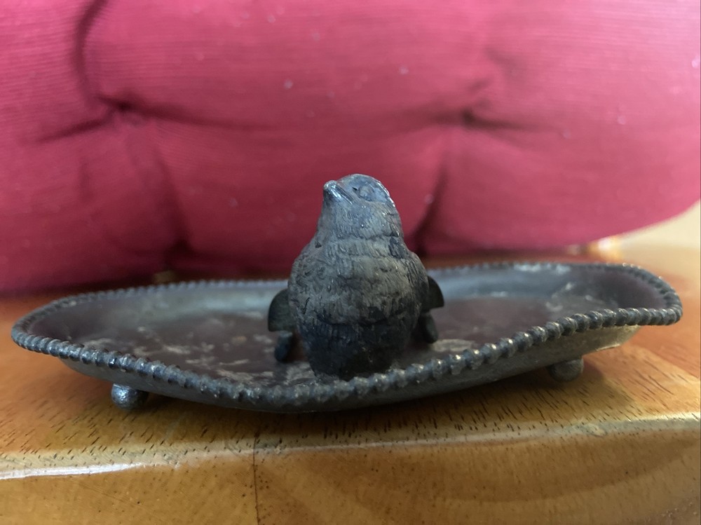 1890's Forbes Silver Co. Unique Silver Plate Cigar Presentation Dish