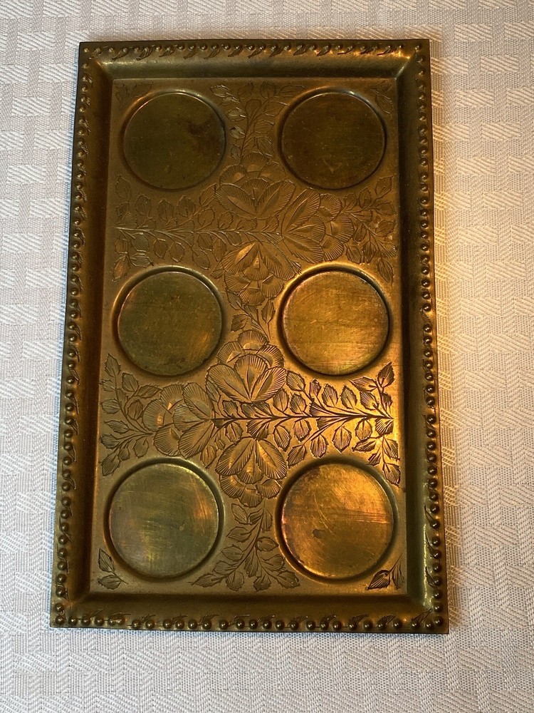 Brass Cordial- Sherry Set With Tray
