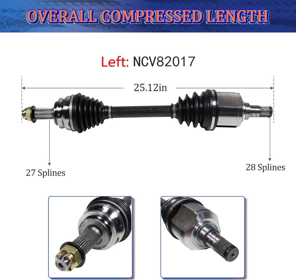 CV Axle Front Passenger Driver for Dodge Caliber Jeep