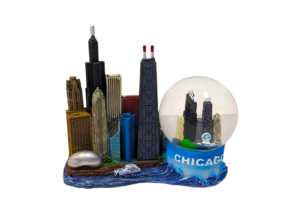 Chicago Lakefront Statue Snow Globe