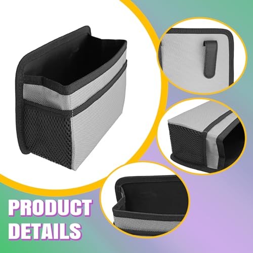 Car Trash Can, Foldable Mini Vehicle Trash Bin Garbage Organizer Holder white