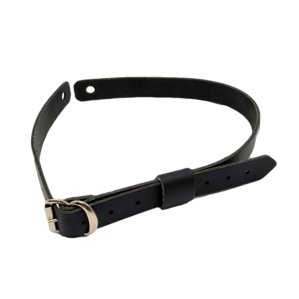 Jay-Pee Leather Hat Back Strap Chin Strap for Visor Hat Chrome Buckle