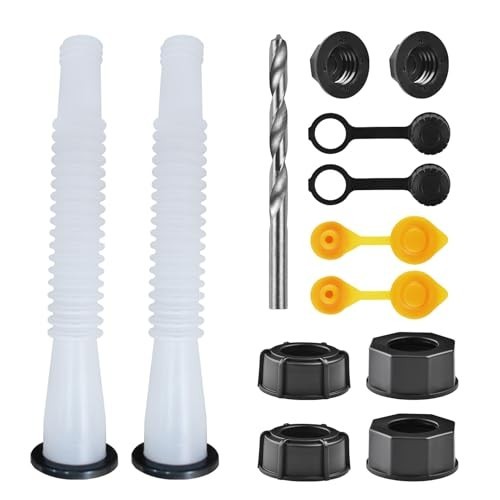 Gas Can Spout Replacement Kit, Gas Can Nozzle Replacement (2 Kit-White) All gask