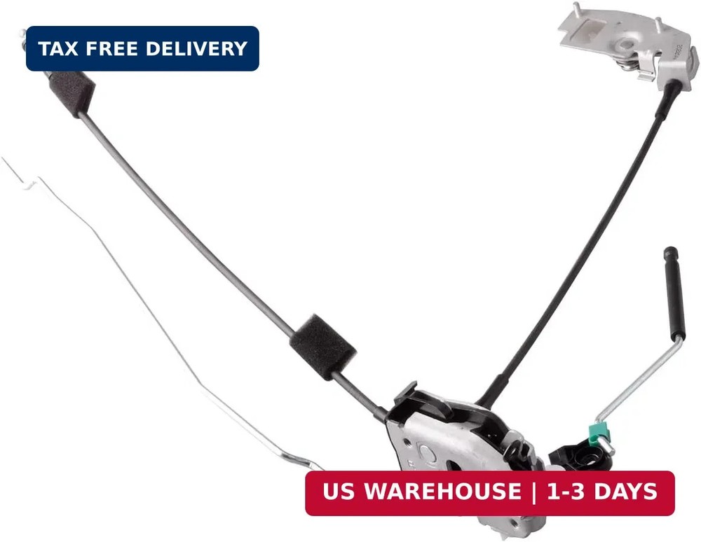 Door Latch Assembly w/cable Rod compatible for 1992-2014 Ford E150 E250 E350 Rig