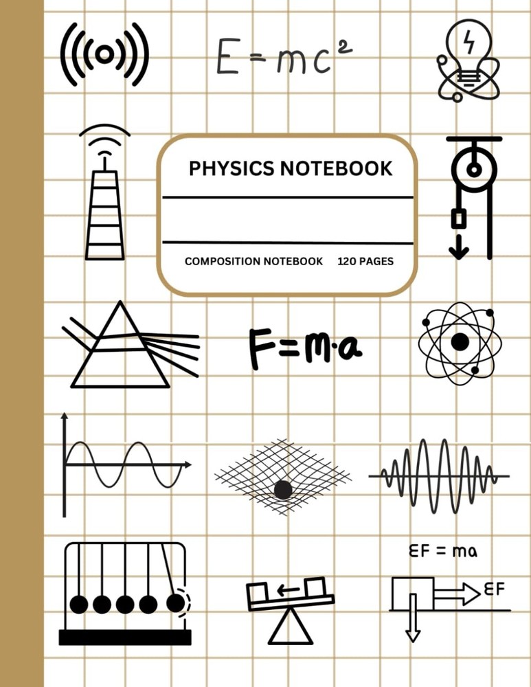 PHYSICS NOTEBOOK: Grid paper for physics and science study | school supplies, 12