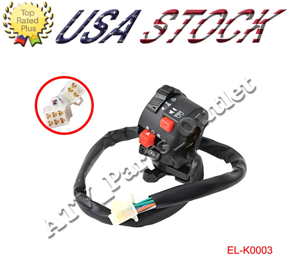 Ignition Kill Start Light Choke Switch for 200cc 250cc 300cc Chinese ATV Quad