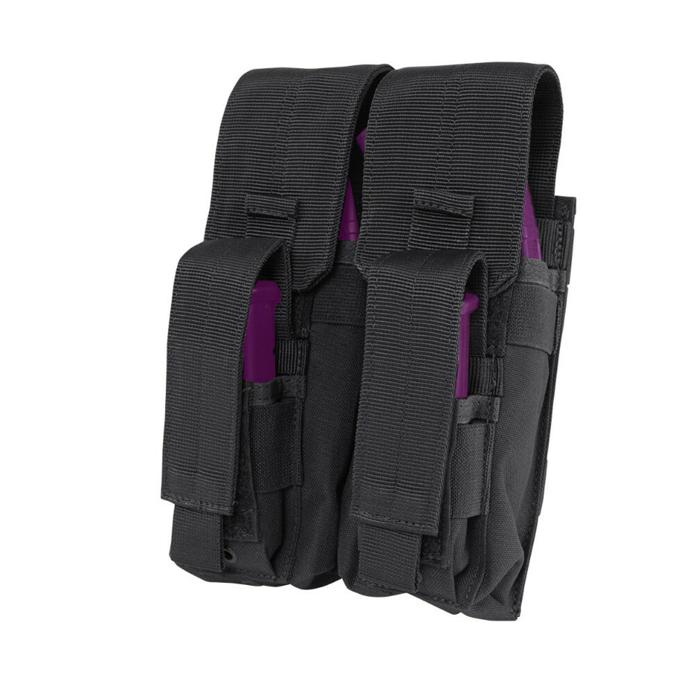 Molle Tactical PALS Double Kangaroo Magazine Mag Pouch - Black