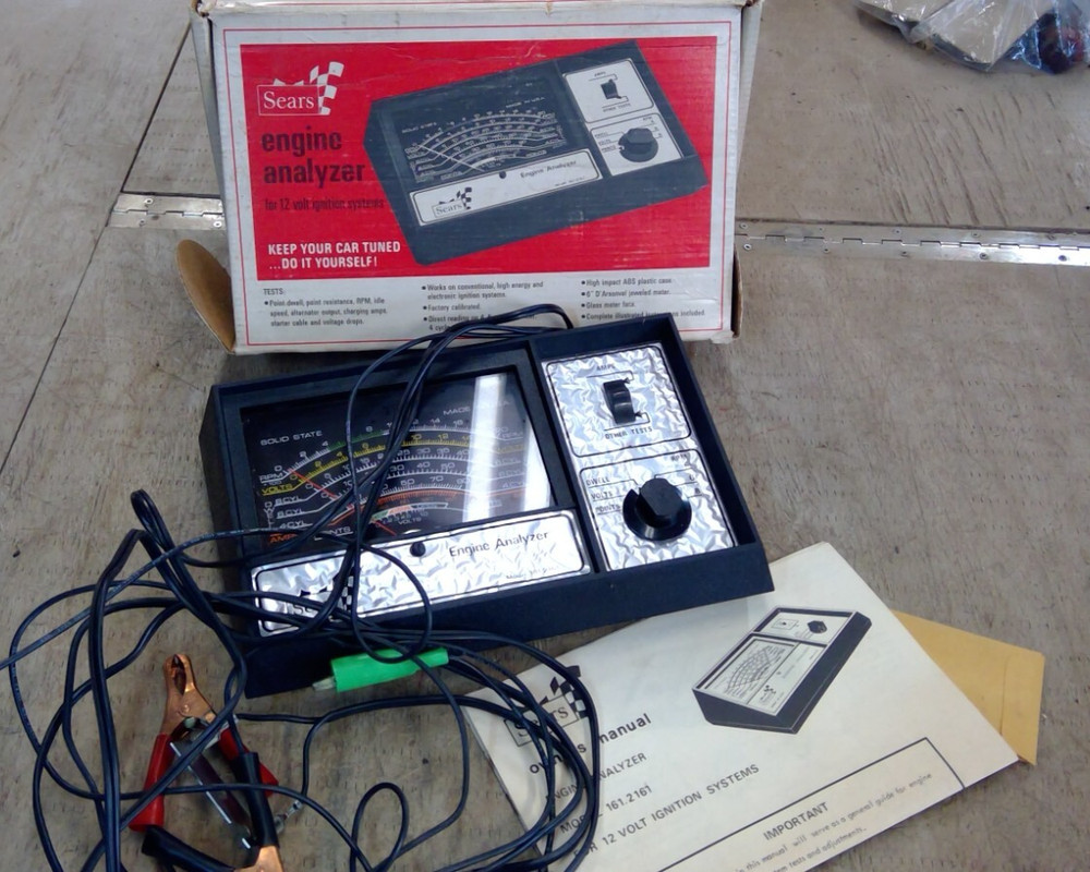 SEARS ENGINE ANALYZER Model 161-2161 Original Box . Made in USA.