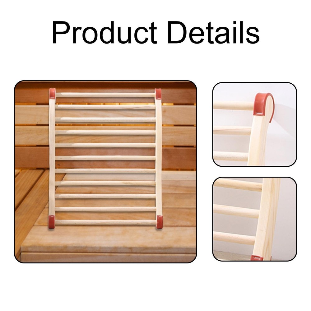 Sauna Backrest Wooden Back Rest Headrest Pillow
