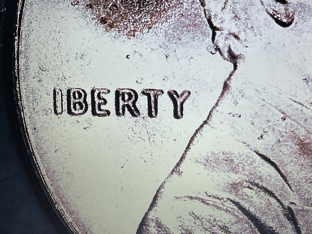 2024 P Lincoln Cent grease strike errors obverse: L