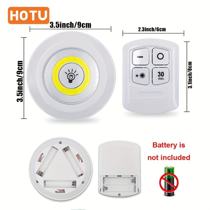 Under Cabinet Lighting: 24Pack Wireless LED Puck Lights with Remote