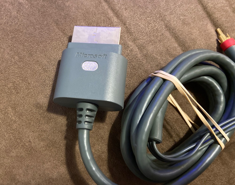 Official Microsoft Xbox 360 Audio Video AV Cable! ~ Works Great! ~ Authentic!