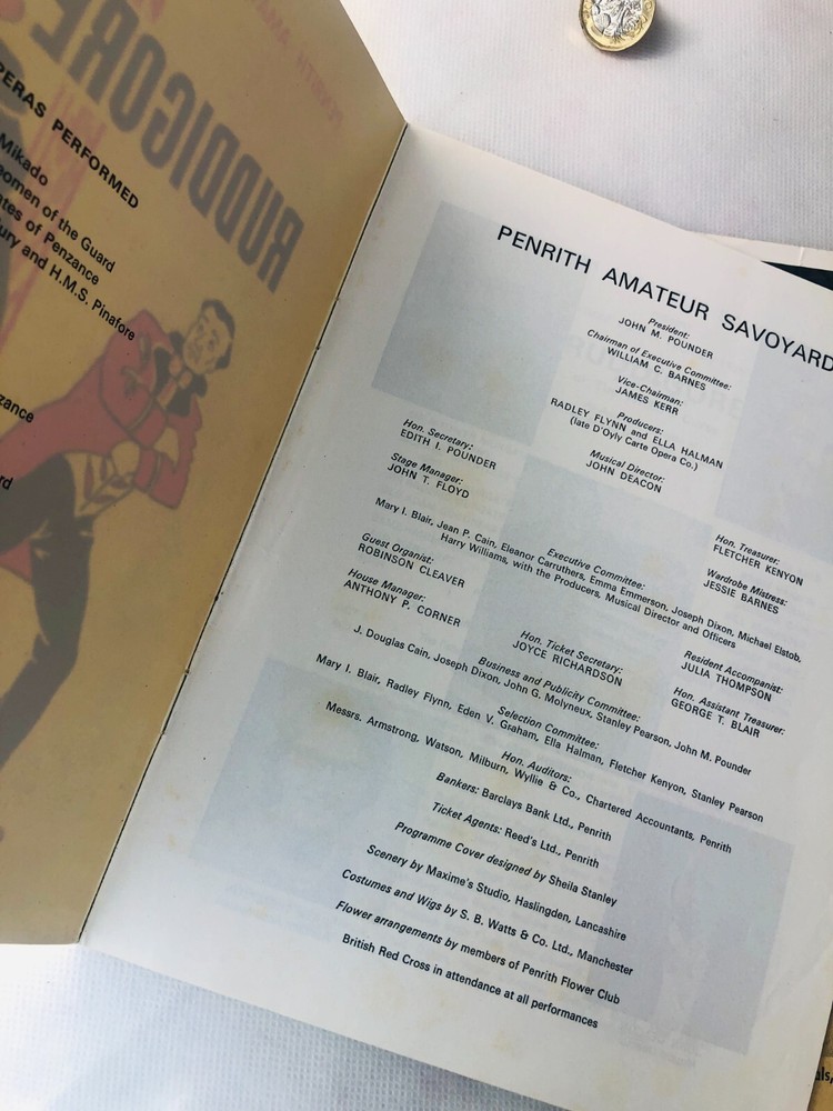 Theatre Programme Ruddigore Vintage ra