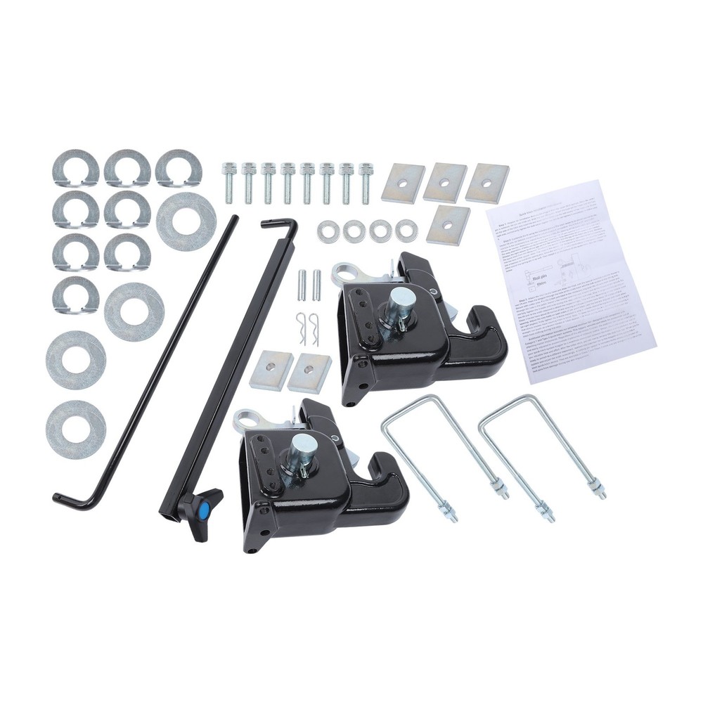 Black Quick Hitch w/Stabilizer Bar for Category 1 Tractors/Implement Easy Change