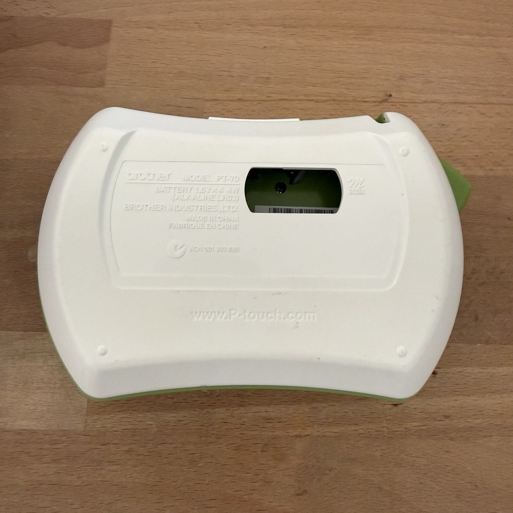 Brother P-Touch PT-70 Label Maker Printer Green & White Tested