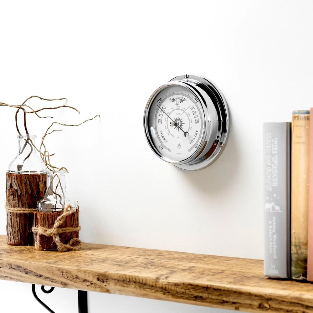 Mariner MkII Traditional Barometer Range Chrome - Classic White Dial