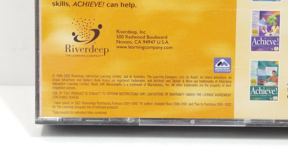 Achieve! Phonics Reading Writing Grades 1-3 Age 5 - 8 Learning Company Software