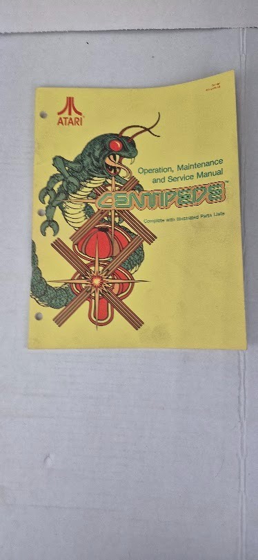 Original Arcade Manual: and SCHEMATICS   CENTIPEDE - ATARI - Free Shipping!