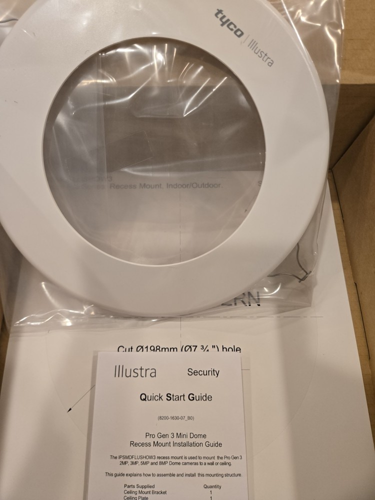 IPSMDFLUSHOW3 Illustra Surveillance Camera Recess Mount Kit