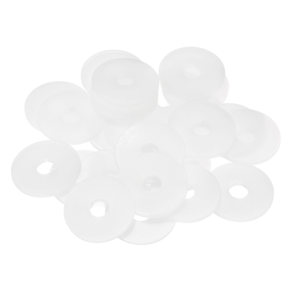 M8 Nylon Flat Washer, 24 Pcs 8x30x2mm Plastic Sealing Gasket, White