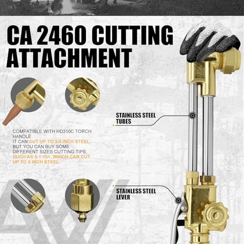 V-Type Heavy Duty Oxyacetylene Cutting Torch with Check Valve- Compatible with