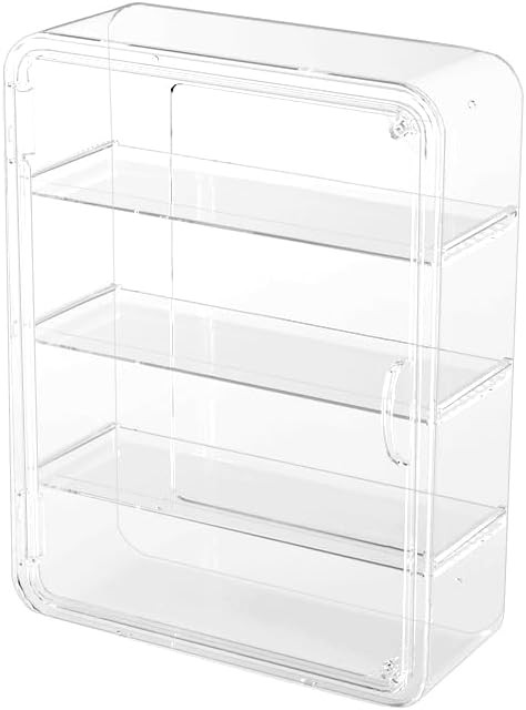 Clear Tiered Display Case for Figures - 4-Tier Acrylic Storage Organizer Box