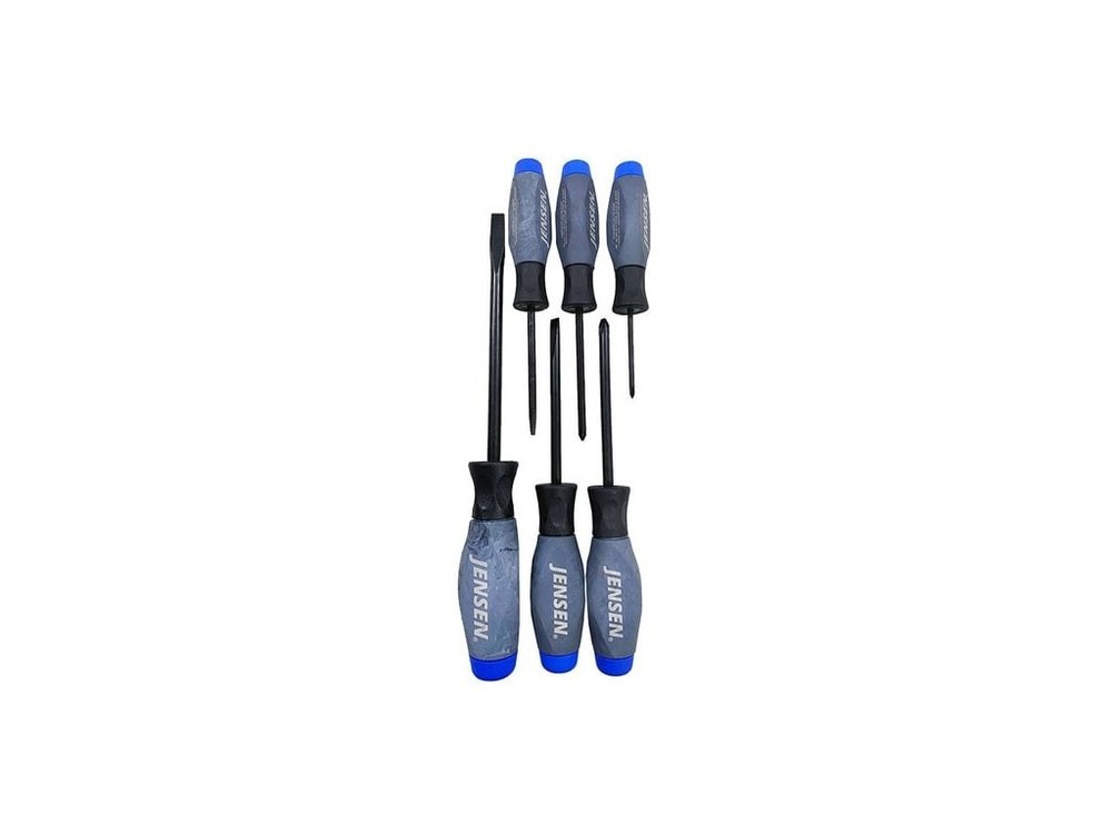 Jensen Tools JTK-1035 - Screwdriver Set, Slotted/Phillips, 6 Piece