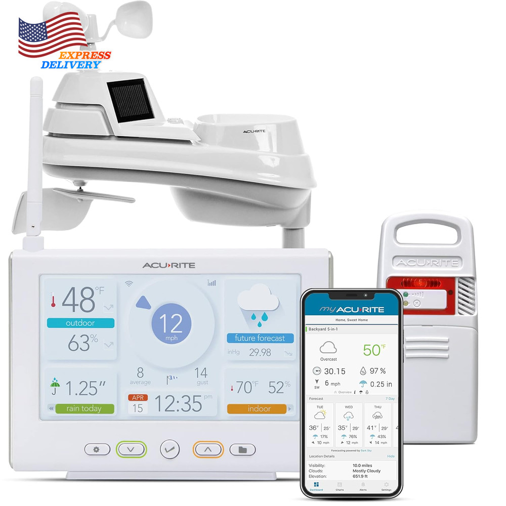 Iris Wireless Weather Station with HD Direct-To-Wi-Fi Display Lightning Sensor