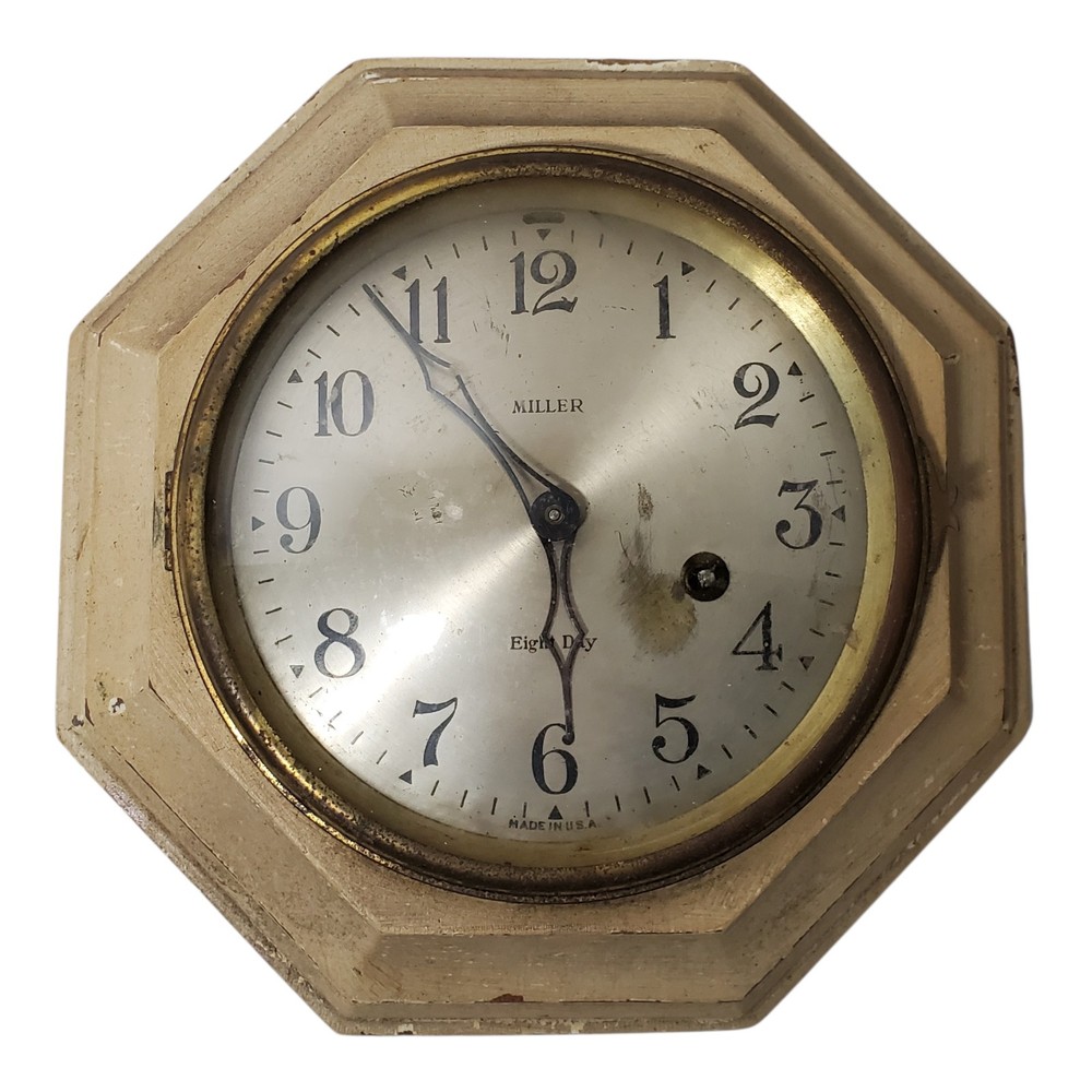 Antique Sessions Miller Octagonal 8.5" Kitchen Wall Clock