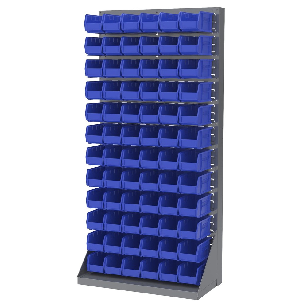 Stackable Plastic Storage Bins for Garage, Pantry, Crafts, 12-Pack, Blue