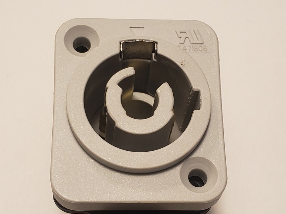 5pc set PowerCON Female B (Gray) panel mount connector