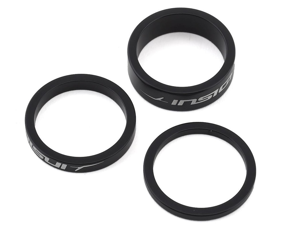 Insight Alloy Headset Spacers (Black) (3mm/5mm/10mm)